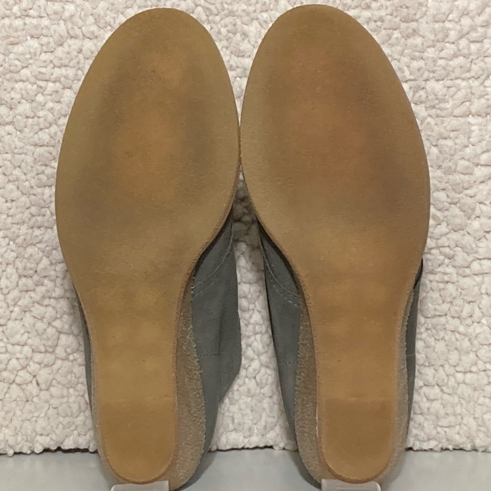 J. Crew Womens Desert Grey Suede Lace Up Gum Wedge Booties Shoes Size US 7 - Picture 8 of 11